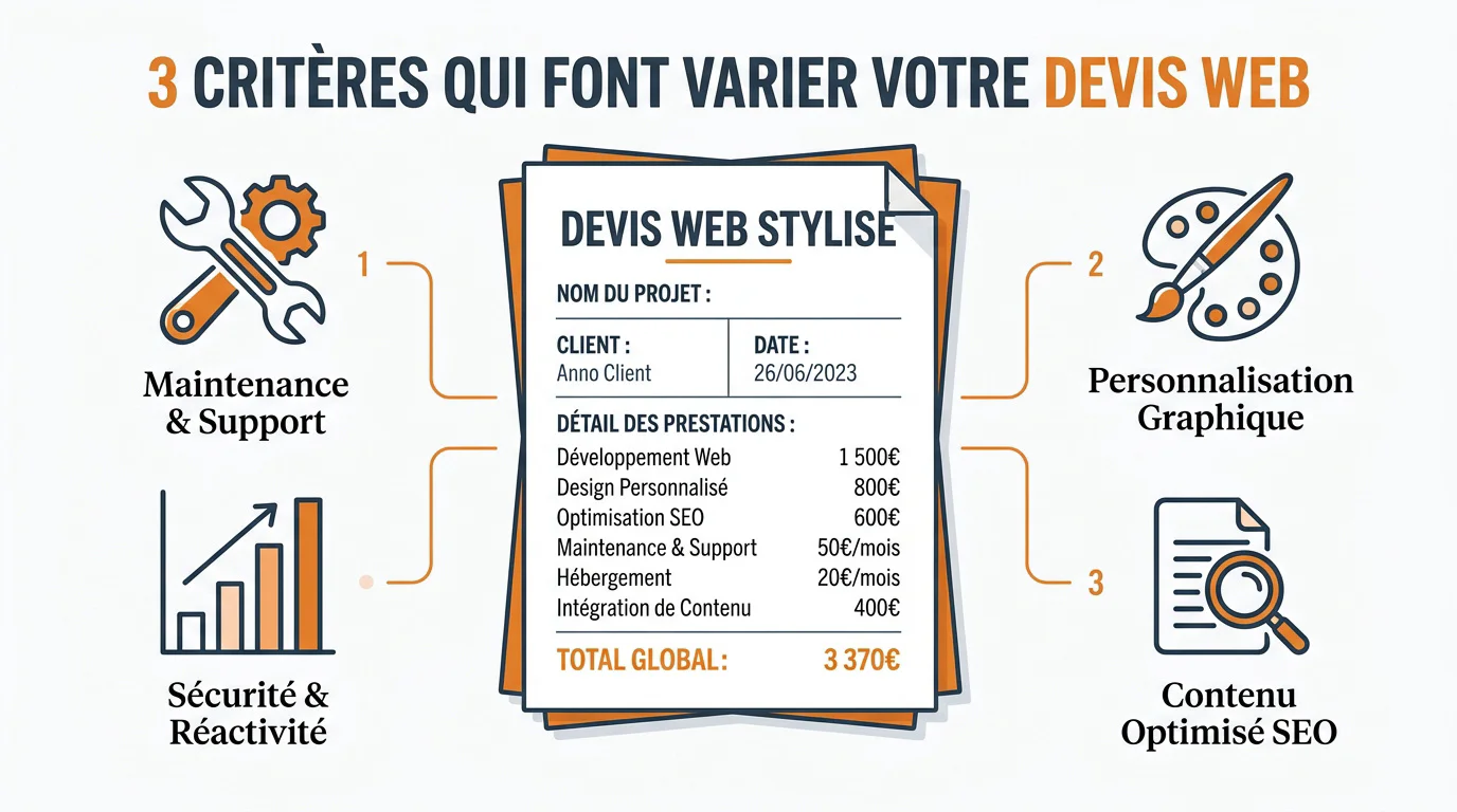 Analyse des coûts pour la création d'un site internet de serrurerie professionnelle