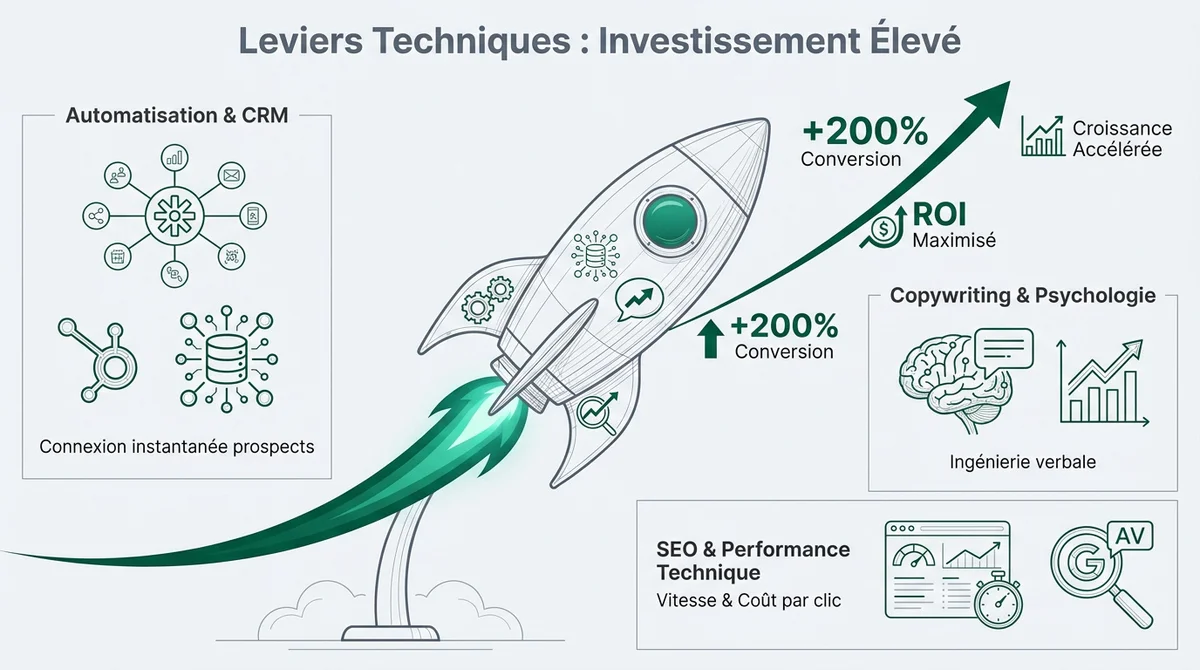 Les leviers techniques d'une landing page : automatisation, rédaction, performance